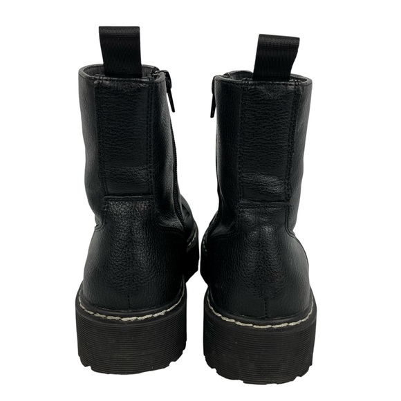 EUC Sincerely Jules Black Harley Boots Women’s 6.5 Front Lace Up Side Zips - Picture 4 of 8